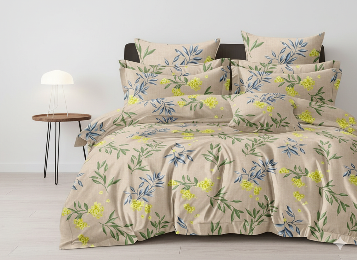 Rome Collection 240 TC Flat King Bedsheet with 2 Pillow Covers