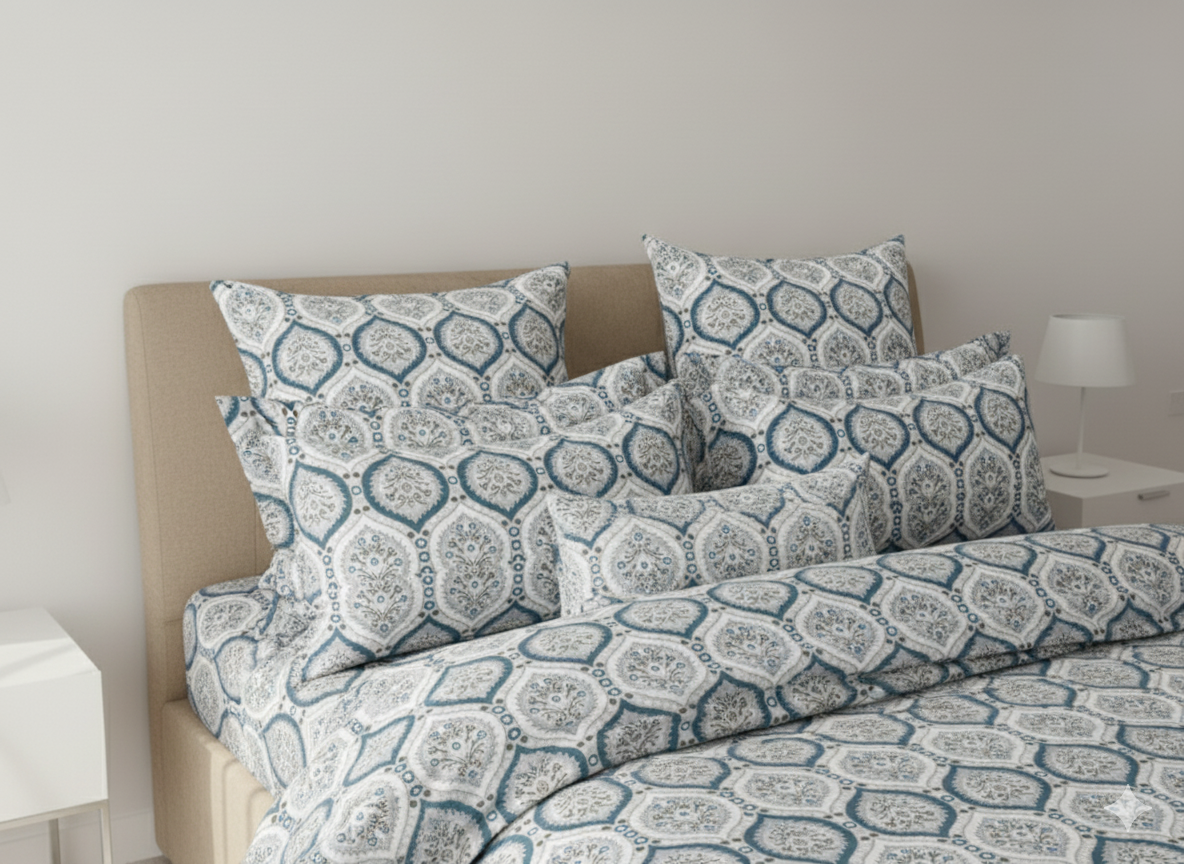 Rome Collection 240 TC Flat King Bedsheet with 2 Pillow Covers