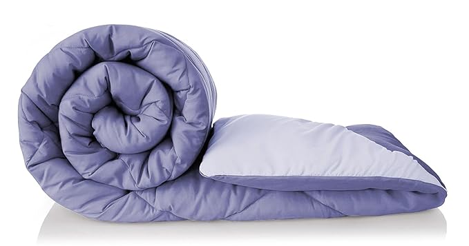 Solid Reversible Comforter | Microfiber Quilted | Purple