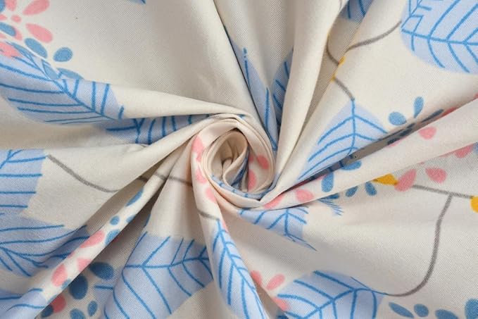 Classic Collection Flat Single Bedsheet with 1 Pillow Cover | White Floral