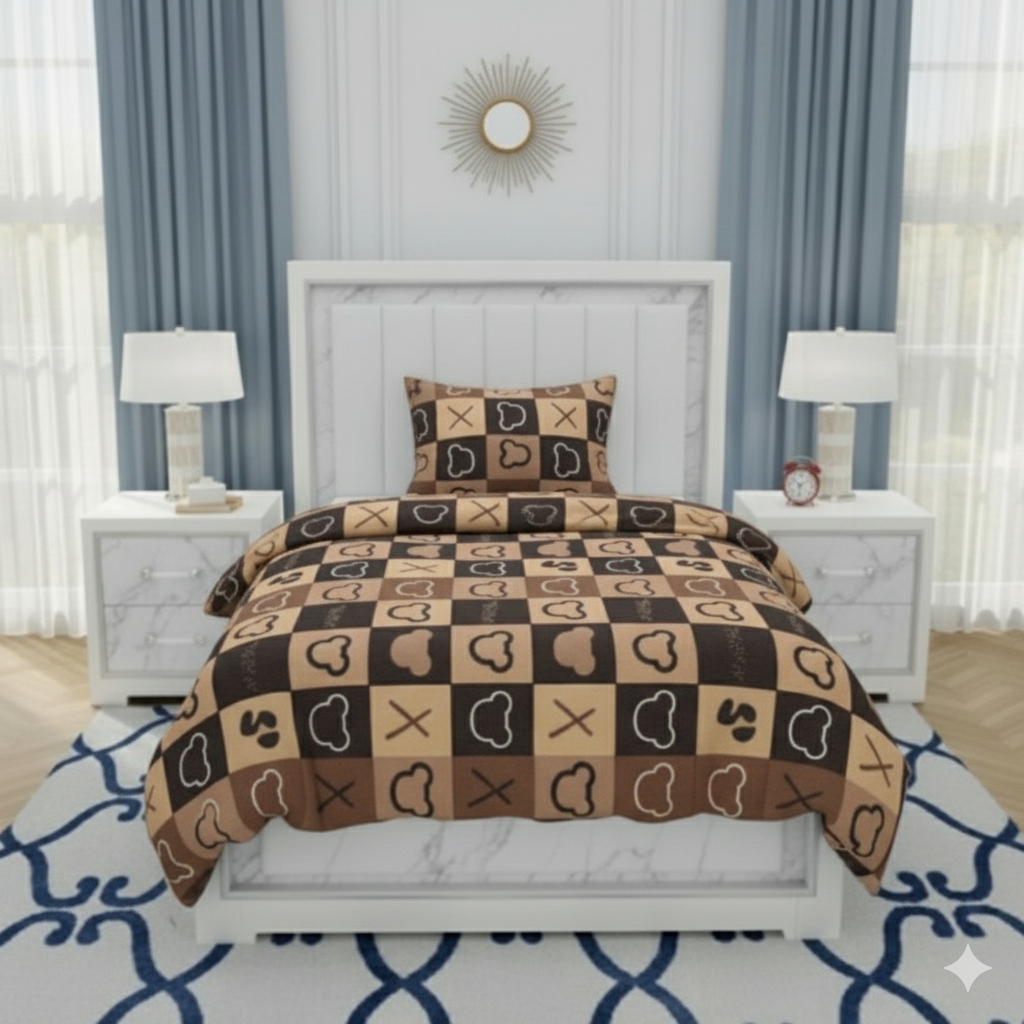 Polar Fleece Warm Winter Bedsheets with 1 Pillow Cover