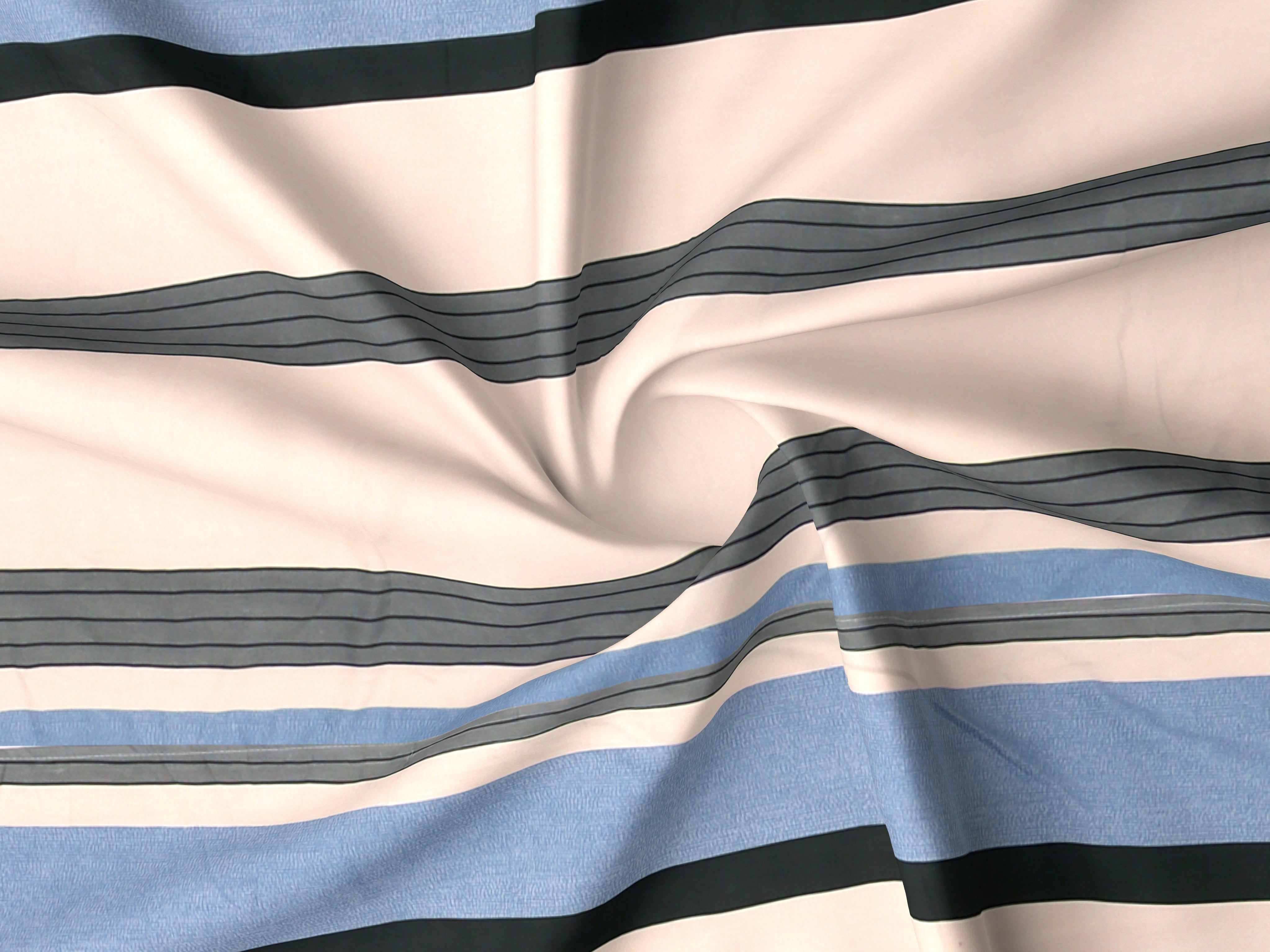 Rome Collection 220 TC King Bedsheet with 2 Pillow Covers | BG Stripes