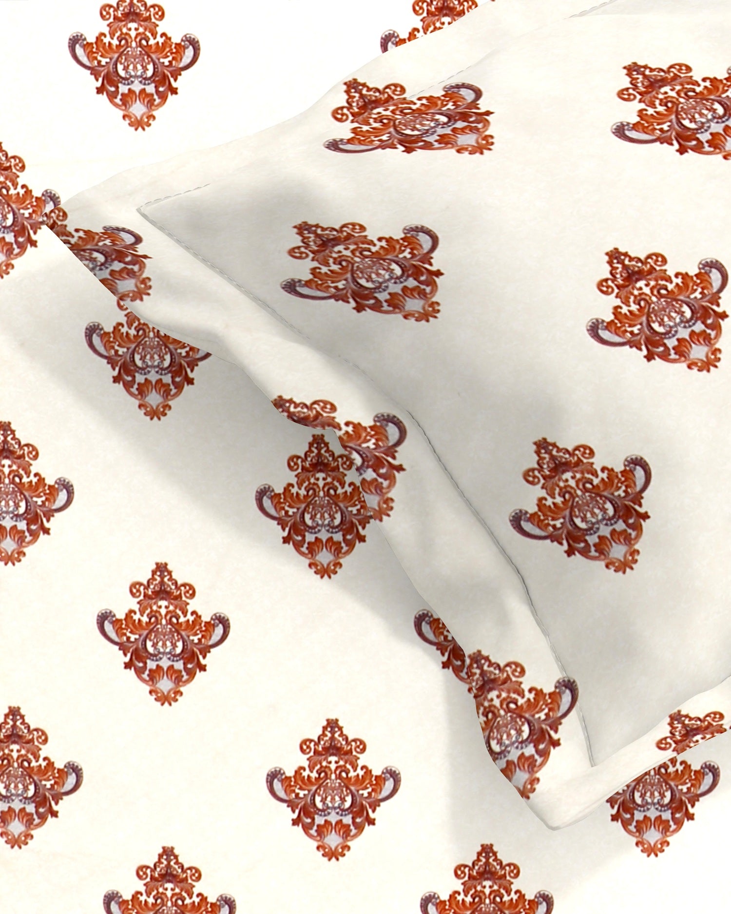 Rome Collection 220 TC Fitted Single Bedsheet with 1 Pillow Cover | Beige Trophy