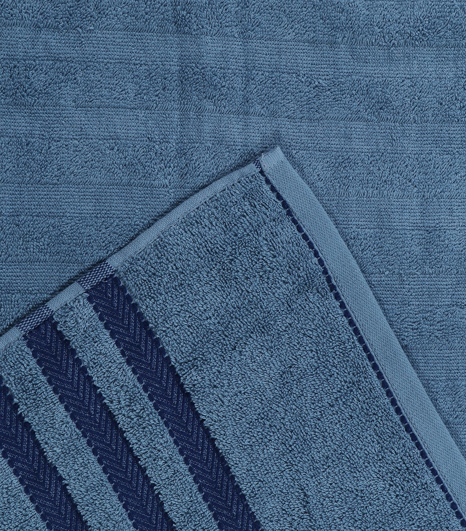 Cozy Nest 100% Cotton Towels | Large Size | Towel Set of 2 | Rose Gold - Navy Blue