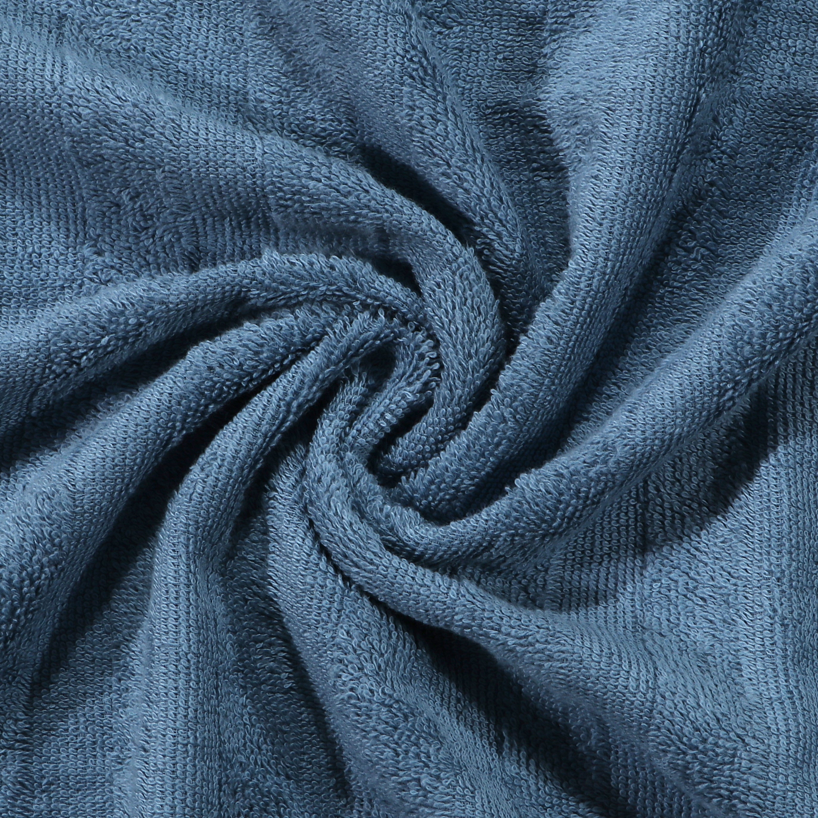 Cozy Nest 100% Cotton Towels | Large Size | Towel Set of 2 | Grey - Navy Blue