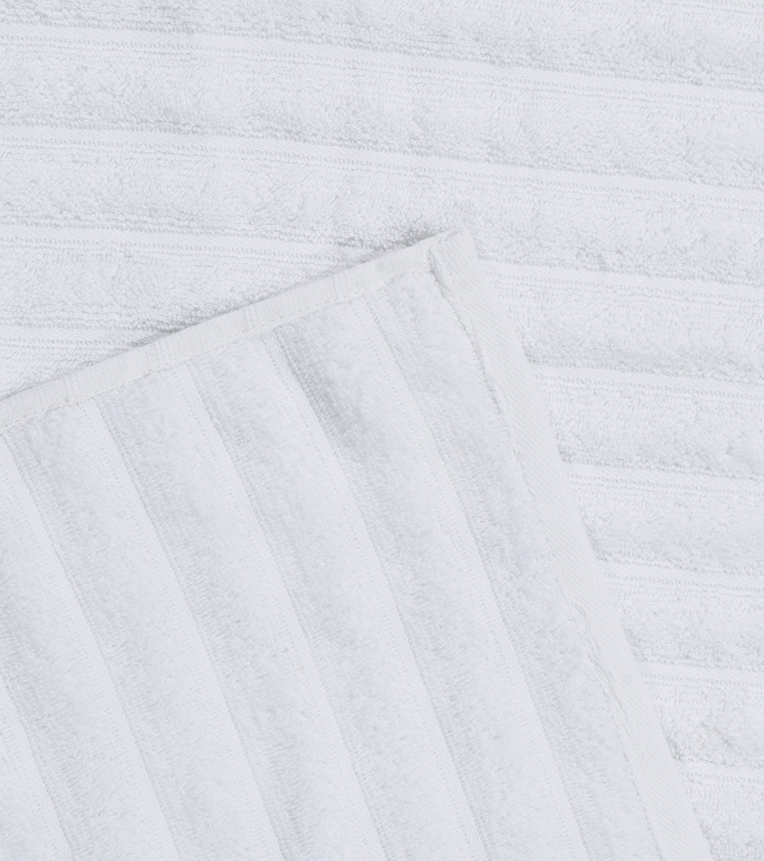 Natural Collection 100% Cotton Towels | Large Size | Towel Set of 2 White Stripe Towels