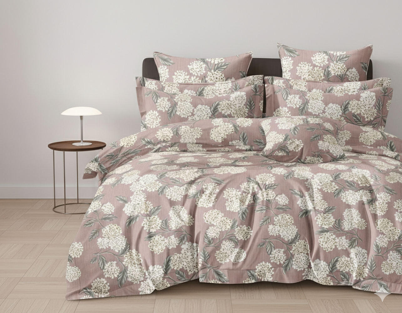 Rome Collection 240 TC Flat King Bedsheet with 2 Pillow Covers