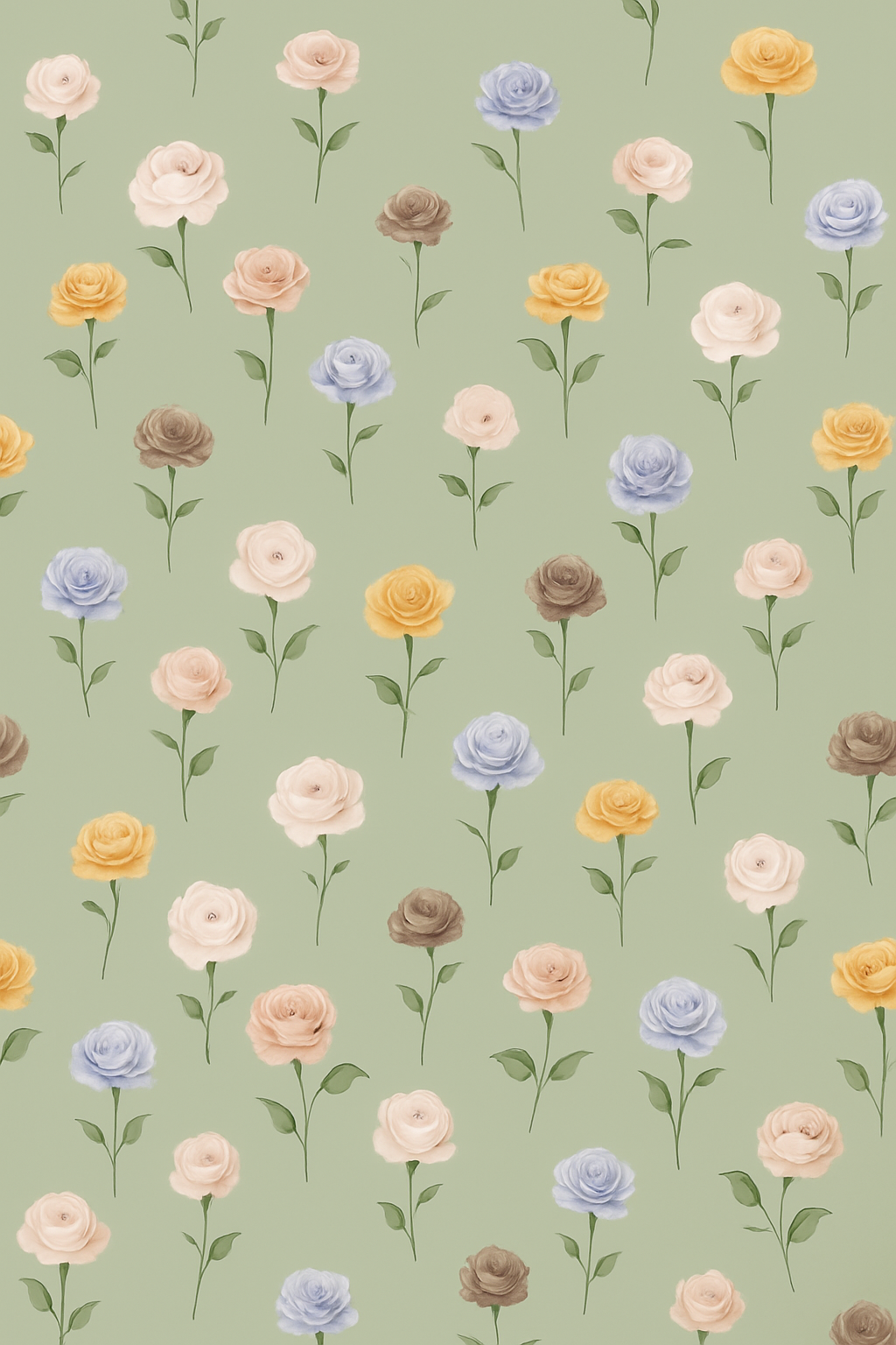 Rome Collection 240 TC Flat King Bedsheet with 2 Pillow Covers | Mint Flowers