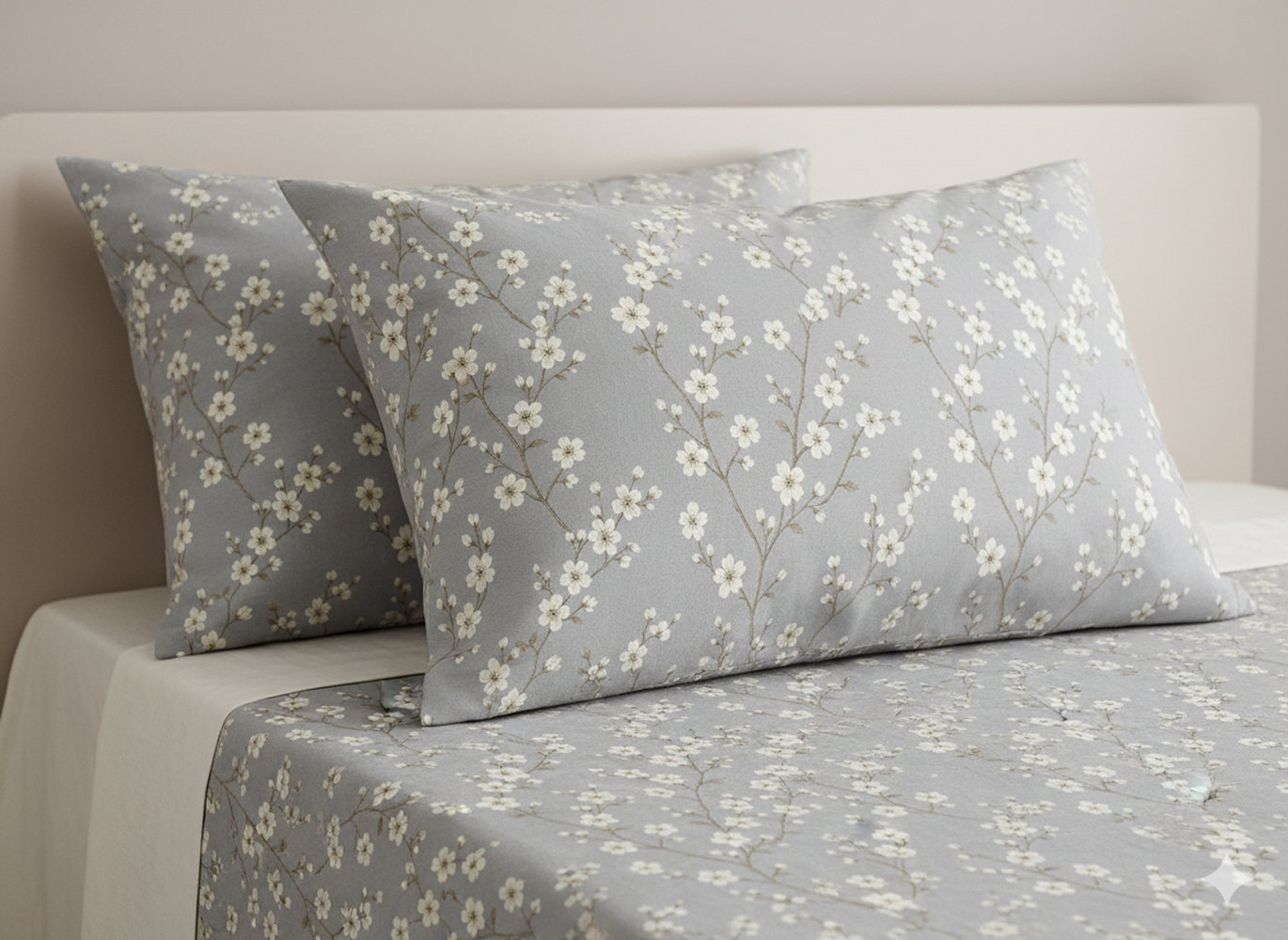 Rome Collection 240 TC Flat King Bedsheet with 2 Pillow Covers