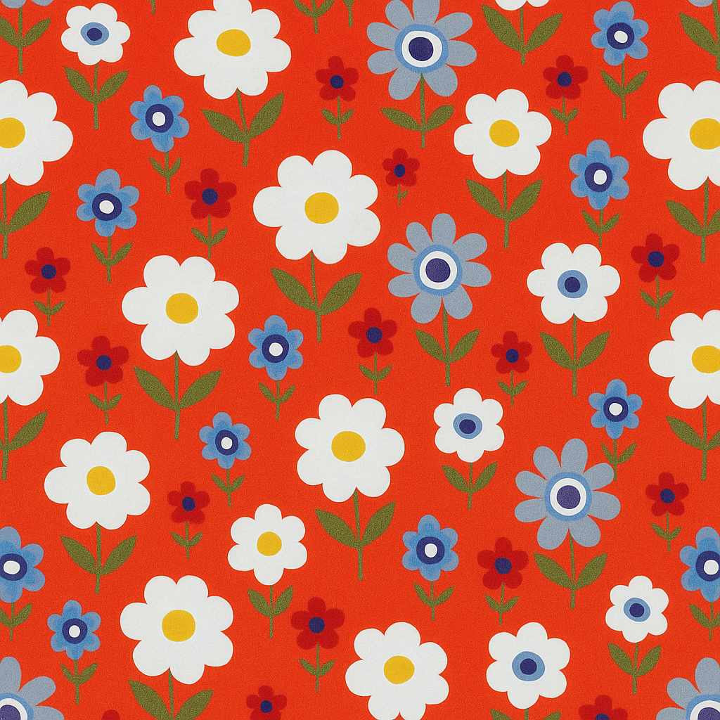 Duke Collection Cotton Blend Double Bedsheet with 2 Pillow Cover | Red Flowers