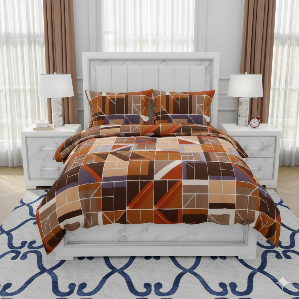 Polar Fleece Warm Winter Bedsheets with 2 Pillow Covers