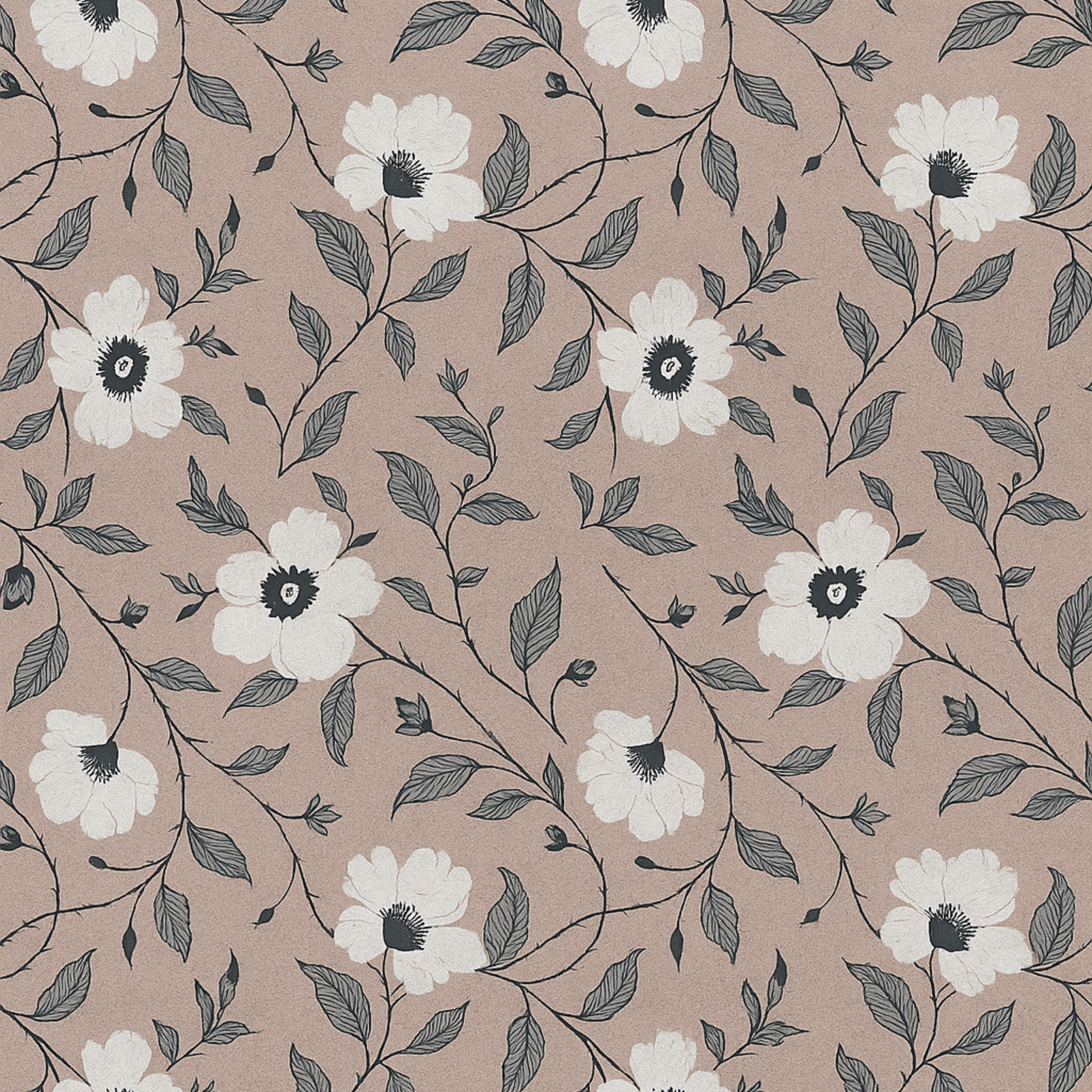 Duke Collection Cotton Blend Single Bedsheet with 1 Pillow Cover | Grey Floral